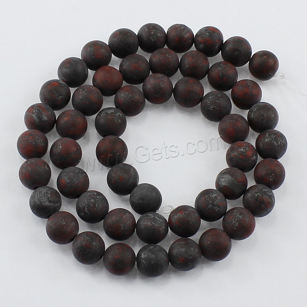 Mahogany Obsidian Bead, Jasper Brecciated, Round, natural, different size for choice & frosted, Hole:Approx 1-2mm, Length:Approx 15 Inch, Sold By Strand