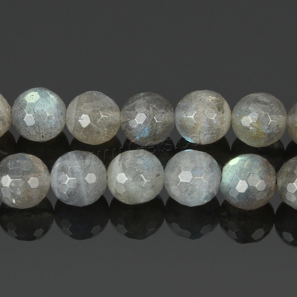 Labradorite Beads, Round, natural, different size for choice & faceted, Grade AA, Hole:Approx 1-2mm, Length:Approx 15.5 Inch, Sold By Strand