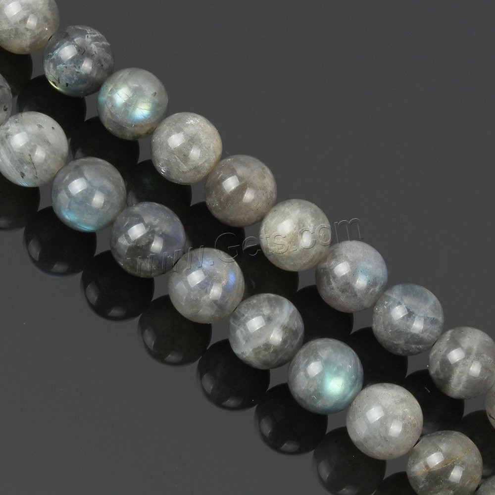 Labradorit Perlen, rund, natürlich, verschiedene Größen vorhanden, Klasse AA, Bohrung:ca. 1-2mm, Länge:ca. 15.5 ZollInch, verkauft von Strang