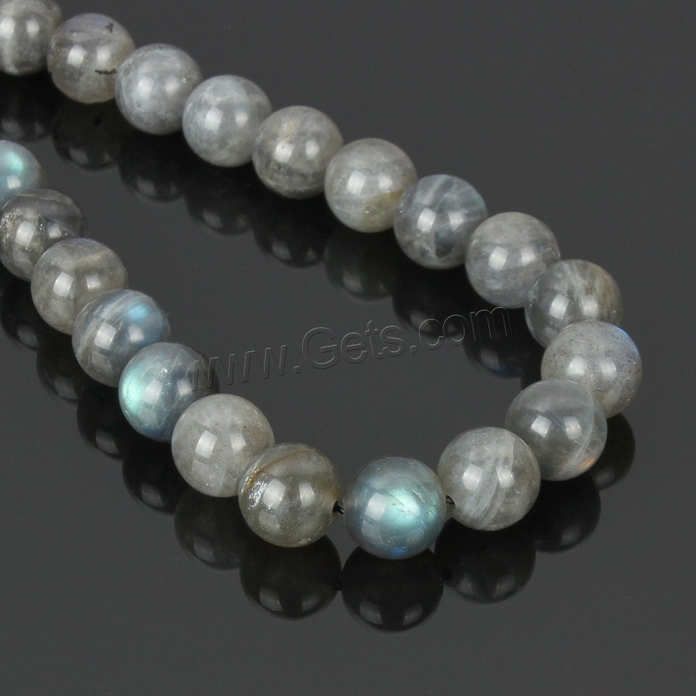 Labradorite Beads, Round, natural, different size for choice, Grade AA, Hole:Approx 1-2mm, Length:Approx 15.5 Inch, Sold By Strand