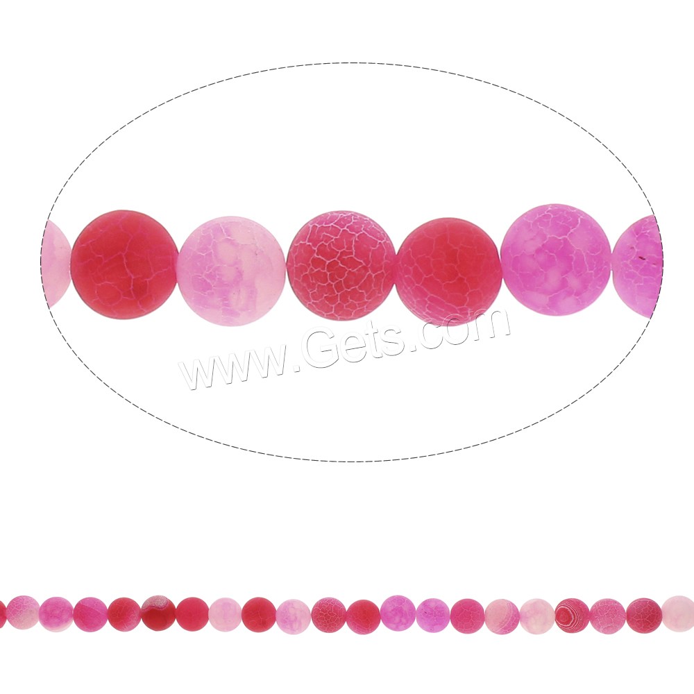 Effloresce Agate Beads, Round, different size for choice, more colors for choice, Hole:Approx 1.5mm, Length:Approx 14.5 Inch, Sold By Strand