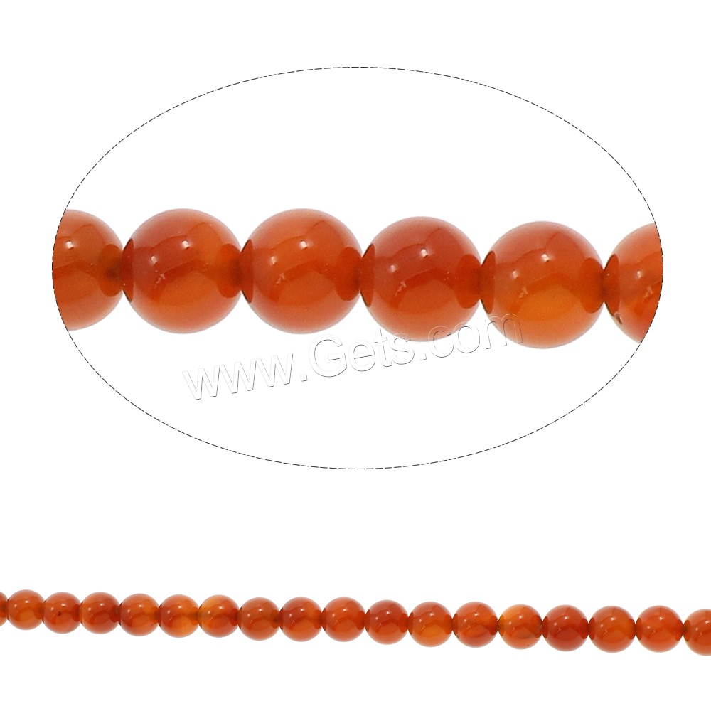 Dyed Agate Beads, Round, different size for choice, more colors for choice, Hole:Approx 1.5mm, Length:Approx 14.5 Inch, Sold By Strand