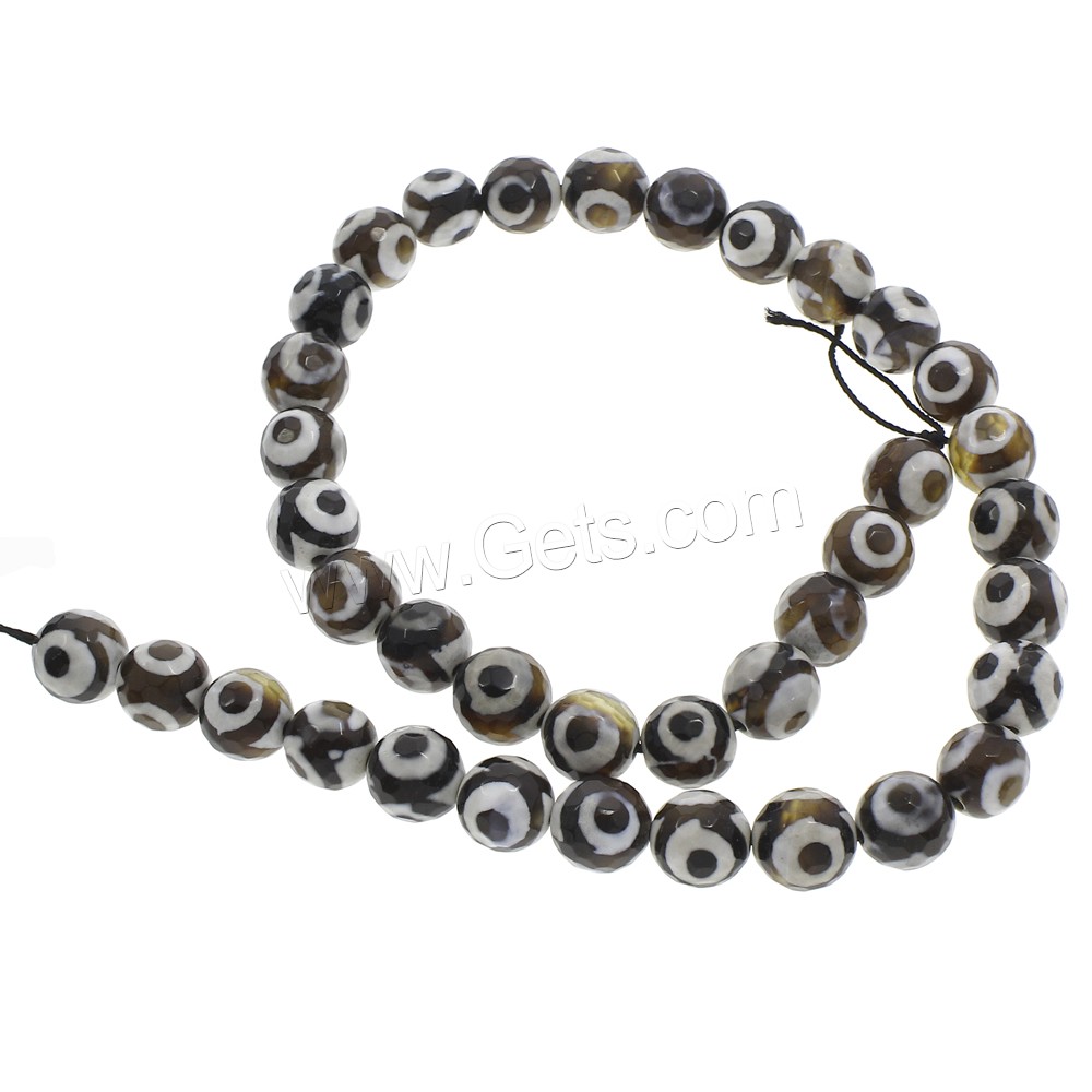 Tibetan Agate Beads, Round, different size for choice, more colors for choice, Hole:Approx 1.5mm, Length:Approx 14.5 Inch, Sold By Strand