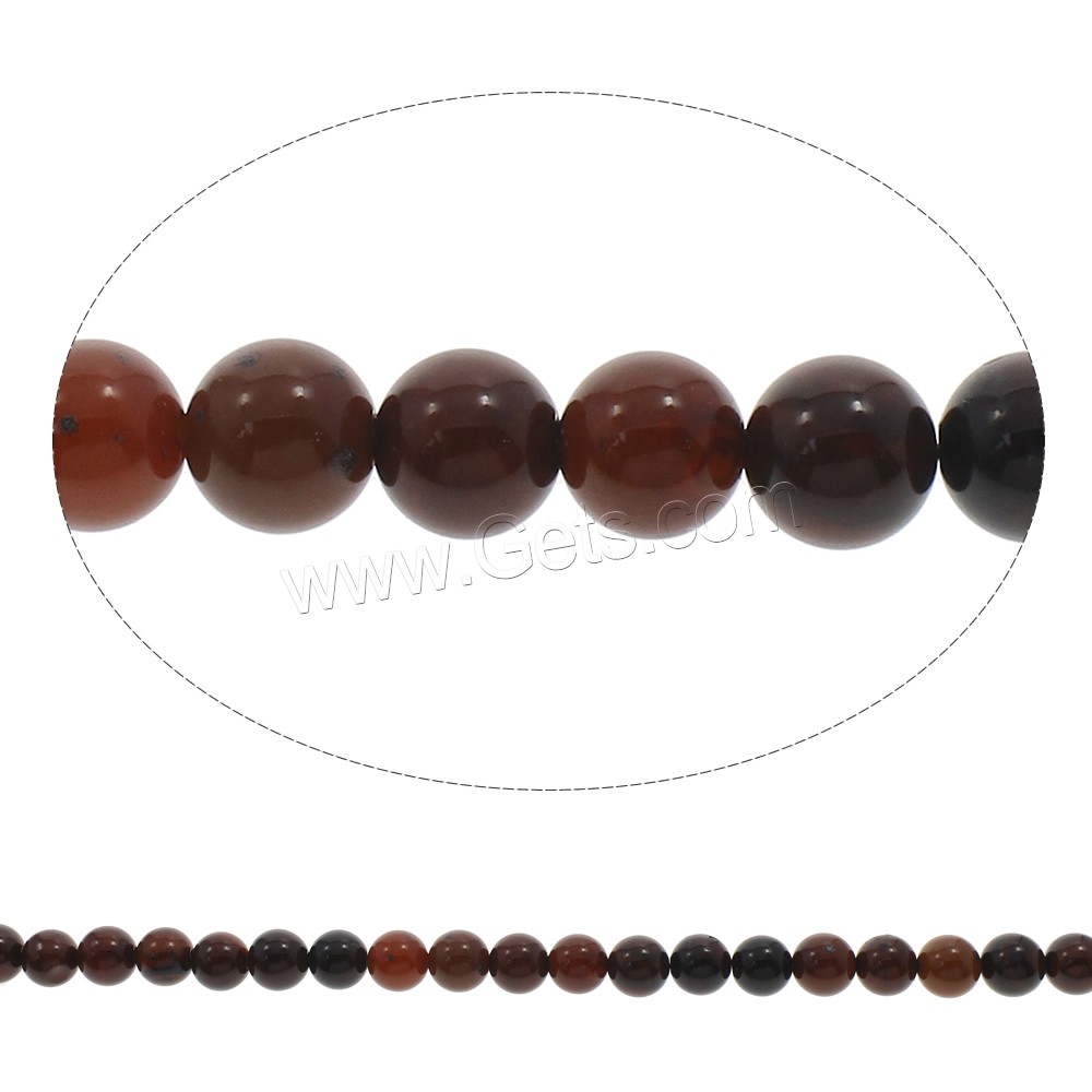 Gefärbte Achat Perlen, rund, verschiedene Größen vorhanden, keine, Bohrung:ca. 1.5mm, Länge:ca. 14.5 ZollInch, verkauft von Strang