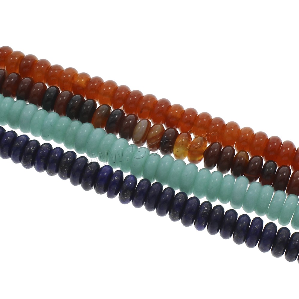 Gemstone Beads, Rondelle, different materials for choice & different size for choice, Hole:Approx 1mm, Length:Approx 15 Inch, Approx 110PCs/Strand, Sold By Strand