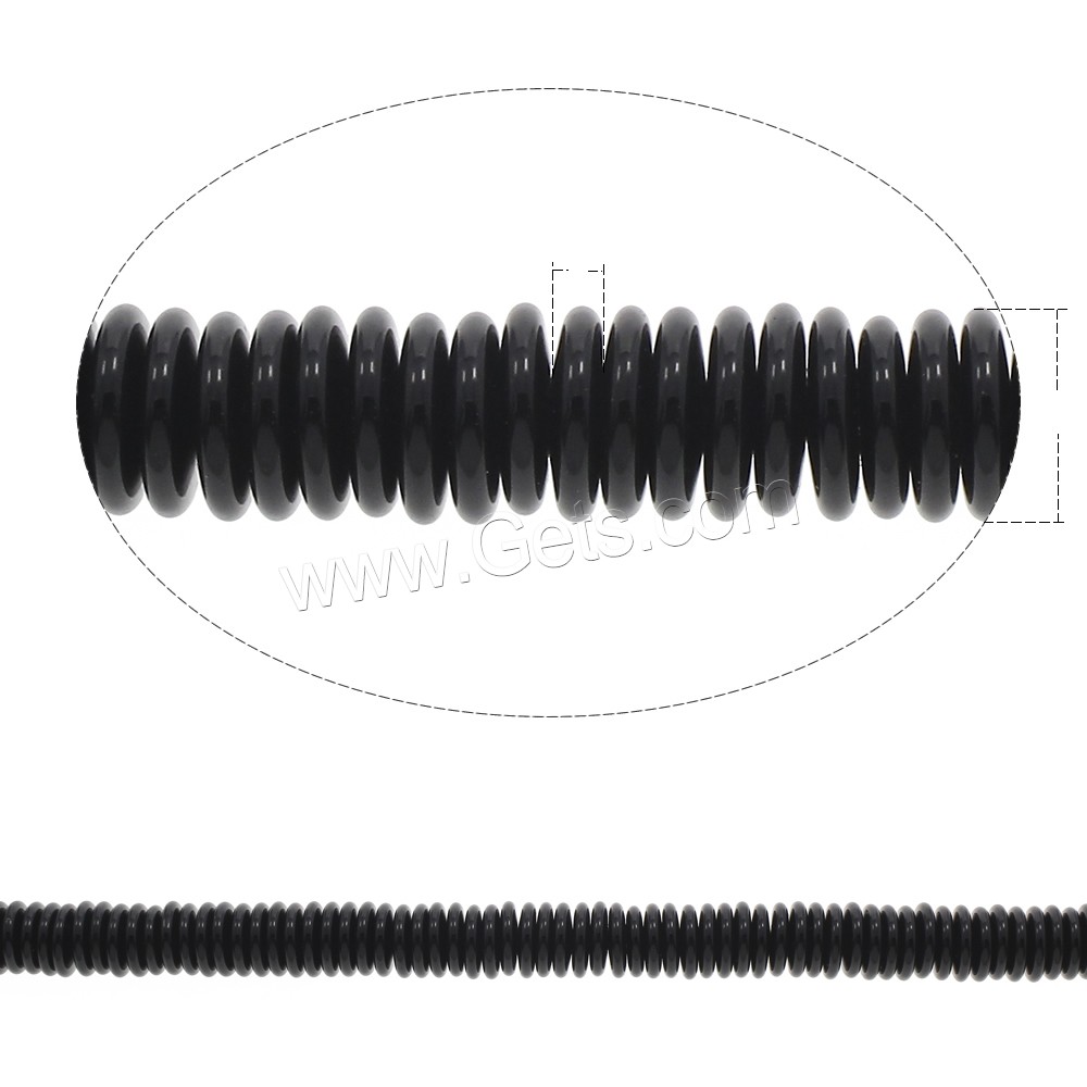Черный агат Бусины, Плоская круглая форма, разный размер для выбора, отверстие:Приблизительно 1mm, длина:Приблизительно 15 дюймовый, Приблизительно 150ПК/Strand, продается Strand