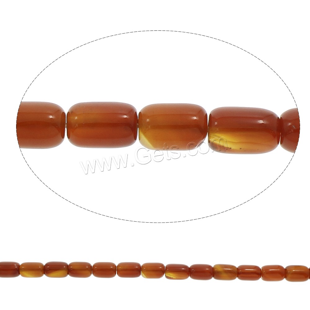 Red Agate Beads, Column, different size for choice, Hole:Approx 1.5mm, Length:Approx 15.5 Inch, Sold By Strand