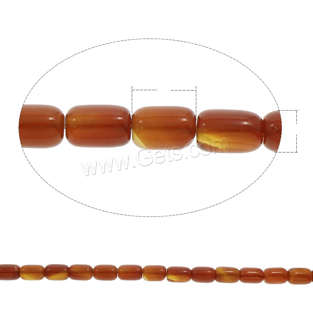 Red Agate Beads, Column, different size for choice, Hole:Approx 1.5mm, Length:Approx 15.5 Inch, Sold By Strand