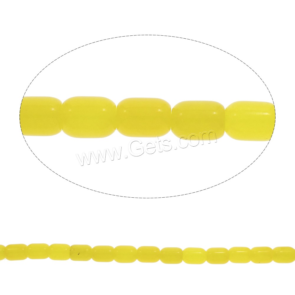 Ágata amarilla Abalorio, Columna, diverso tamaño para la opción, agujero:aproximado 1.5mm, longitud:aproximado 15 Inch, Vendido por Sarta