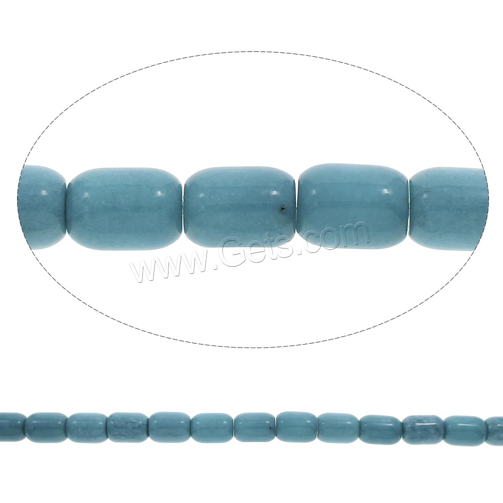 Ágata azul Abalorio, Columna, diverso tamaño para la opción, agujero:aproximado 1.5mm, longitud:aproximado 15 Inch, Vendido por Sarta