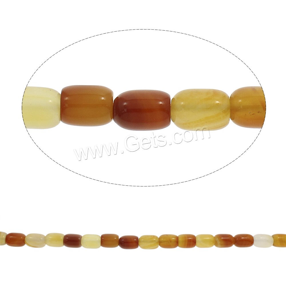 Natural Yellow Agate Beads, Column, different size for choice, Hole:Approx 1.5mm, Length:Approx 15 Inch, Sold By Strand