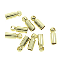 Brass End Cap, plated nickel, lead & cadmium free Approx 1.5mm 