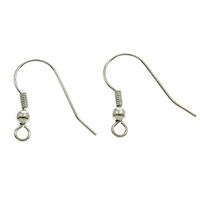 Brass Hook Earwire, plated nickel, lead & cadmium free Approx 2mm 