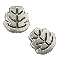 Zinc Alloy Jewelry Beads, Leaf, antique silver color plated Approx 1.5mm 