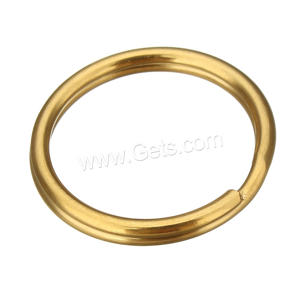 Stainless Steel Key Split Ring, gold color plated, different size for choice, Sold By PC