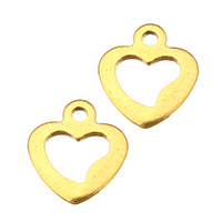 Stainless Steel Extender Chain Drop, Heart, gold color plated Approx 1mm 