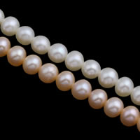 Perlas Patata Freshwater, Perlas cultivadas de agua dulce, natural, más colores para la opción, 4-5mm, agujero:aproximado 0.8mm, longitud:aproximado 15.5 Inch, Vendido por Sarta
