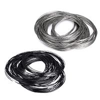 Нержавеющая сталь застежка резиновый шнур ожерелье, стальной провод, нержавеющая сталь Замочек 'штык', Другое покрытие, 7-пряж, Много цветов для выбора, 1mm длина:Приблизительно 18 дюймовый, продается Strand