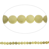 DIY buddhistische Perlen, Bodhi Wurzel, flache Runde, originale Farbe, 10x5mm-12x6mm, Bohrung:ca. 1mm, Länge:ca. 15.5 ZollInch, ca. 36PCs/Strang, verkauft von Strang