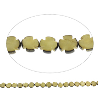 DIY buddhistische Perlen, Bodhi Wurzel, Blume, originale Farbe, 10x5mm-13x5mm, Bohrung:ca. 1.5mm, Länge:ca. 16 ZollInch, ca. 37PCs/Strang, verkauft von Strang
