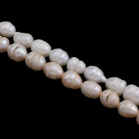 Perles nacres baroques de culture d'eau douce , perle d'eau douce cultivée, naturel, plus de couleurs à choisir, 11-12mm Environ 0.8mm Environ 14 pouce, Vendu par brin