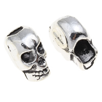 Zinc Alloy Jewelry Beads, Skull, antique silver color plated, lead & cadmium free Approx 3.5mm, Approx 