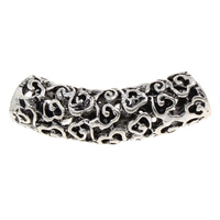 Zinc Alloy Tube Beads, antique silver color plated, hollow, lead & cadmium free Approx 5mm 