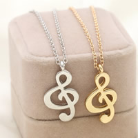 Zinc Alloy Iron Chain Necklace, with iron chain, with 5cm extender chain, Music Note, plated, oval chain lead & cadmium free Approx 17.5 Inch 