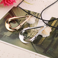 Zinc Alloy Necklace, with Waxed Linen Cord, plated lead & cadmium free Approx 17.5 Inch 