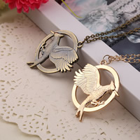 Zinc Alloy Iron Chain Necklace, with iron chain, Bird, plated, twist oval chain lead & cadmium free, 40mm Approx 19.5 Inch [