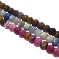 Fire Agate Beads, Rondelle, faceted - Approx 2mm Approx 14 Inch, Approx 