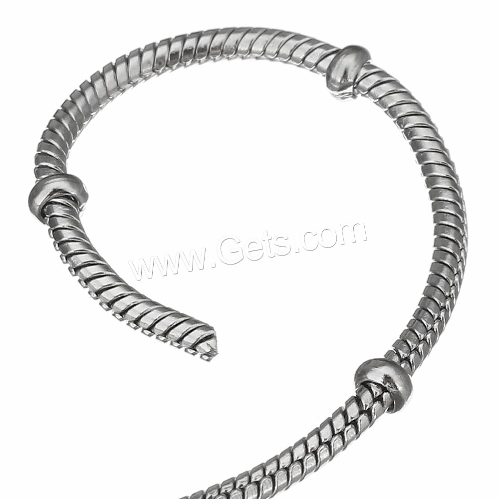 Stainless Steel Snake Chain, different size for choice, original color, Sold By m