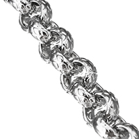 Rolo cadena del acero inoxidable, cadena Rolo, color original, 7x7x3mm, Vendido por m