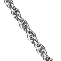 Rope Chain en acier inoxydable, chaîne de corde, couleur originale Vendu par m