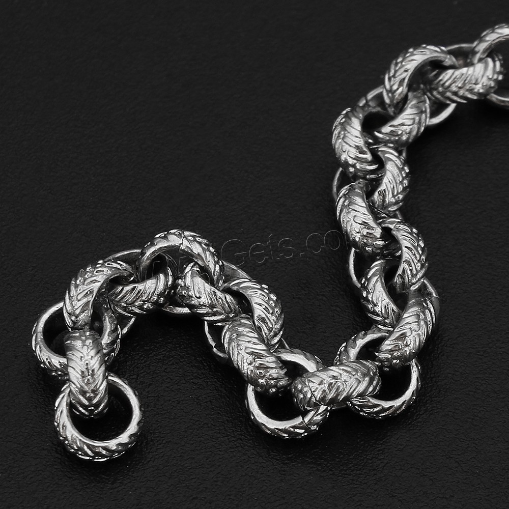 Rolo cadena del acero inoxidable, diverso tamaño para la opción & cadena Rolo, color original, Vendido por m