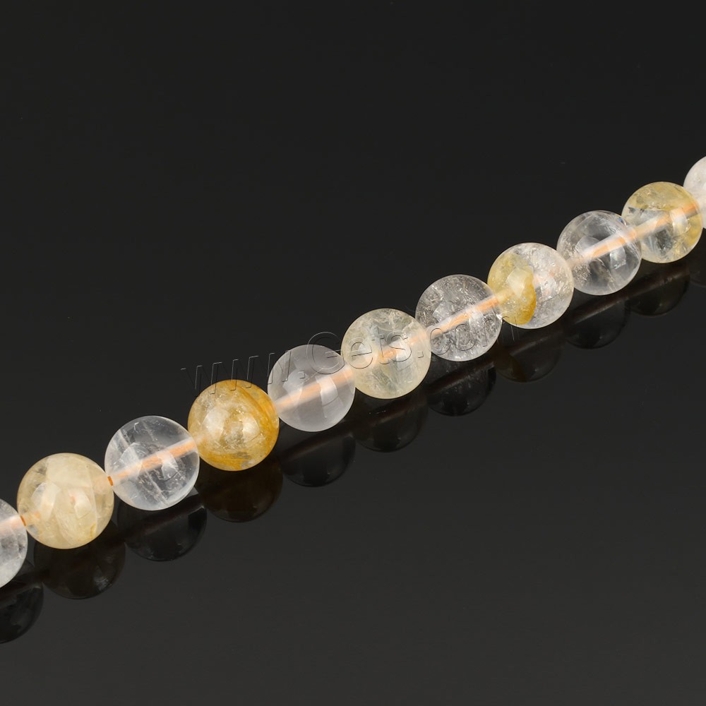Natural Citrine Beads, Round, November Birthstone & different size for choice, Hole:Approx 1mm, Length:Approx 15.5 Inch, Sold By Strand