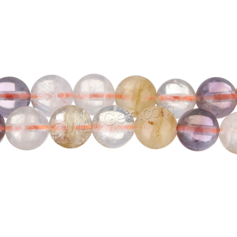 Natural Ametrine Beads, Round, different size for choice, Hole:Approx 1mm, Length:Approx 15.5 Inch, Sold By Strand