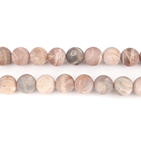 Солнечный камень, санстоун, Круглая, натуральный, разный размер для выбора & глазированный, отверстие:Приблизительно 1mm, длина:Приблизительно 15.5 дюймовый, продается Strand