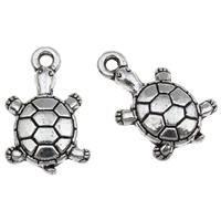 Zinc Alloy Animal Pendants, Turtle, antique silver color plated, lead & cadmium free Approx 1.5mm, Approx 