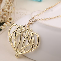 Zinc Alloy Iron Chain Necklace, with iron chain, gold color plated, oval chain, lead & cadmium free Approx 19.6 Inch 