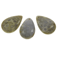 Подвески Хризантема, камень хризантема, Каплевидная форма, натуральный - отверстие:Приблизительно 1.5mm, продается PC