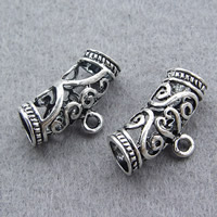 Zinc Alloy Bail Beads, Tube, antique silver color plated, hollow Approx 2mm, 7mm 