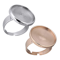 нержавеющая сталь гнездо-оправа для кольца, Другое покрытие, регулируемый, Много цветов для выбора внутренний диаметр:Приблизительно 18mm, размер:7, продается PC