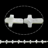 Natural White Shell Beads, Cross - Approx 1mm Approx 15.5 Inch, Approx 