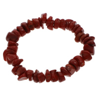 Natürliche Korallen Armbänder, rot, 5x10mm-7x9mm, Länge:ca. 6 ZollInch, verkauft von Strang