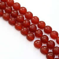 DIY buddhistische Perlen, Roter Achat, rund, natürlich, buddhistischer Schmuck & om mani padme hum & satiniert, 10mm, Bohrung:ca. 1mm, Länge:ca. 15 ZollInch, ca. 38PCs/Strang, verkauft von Strang