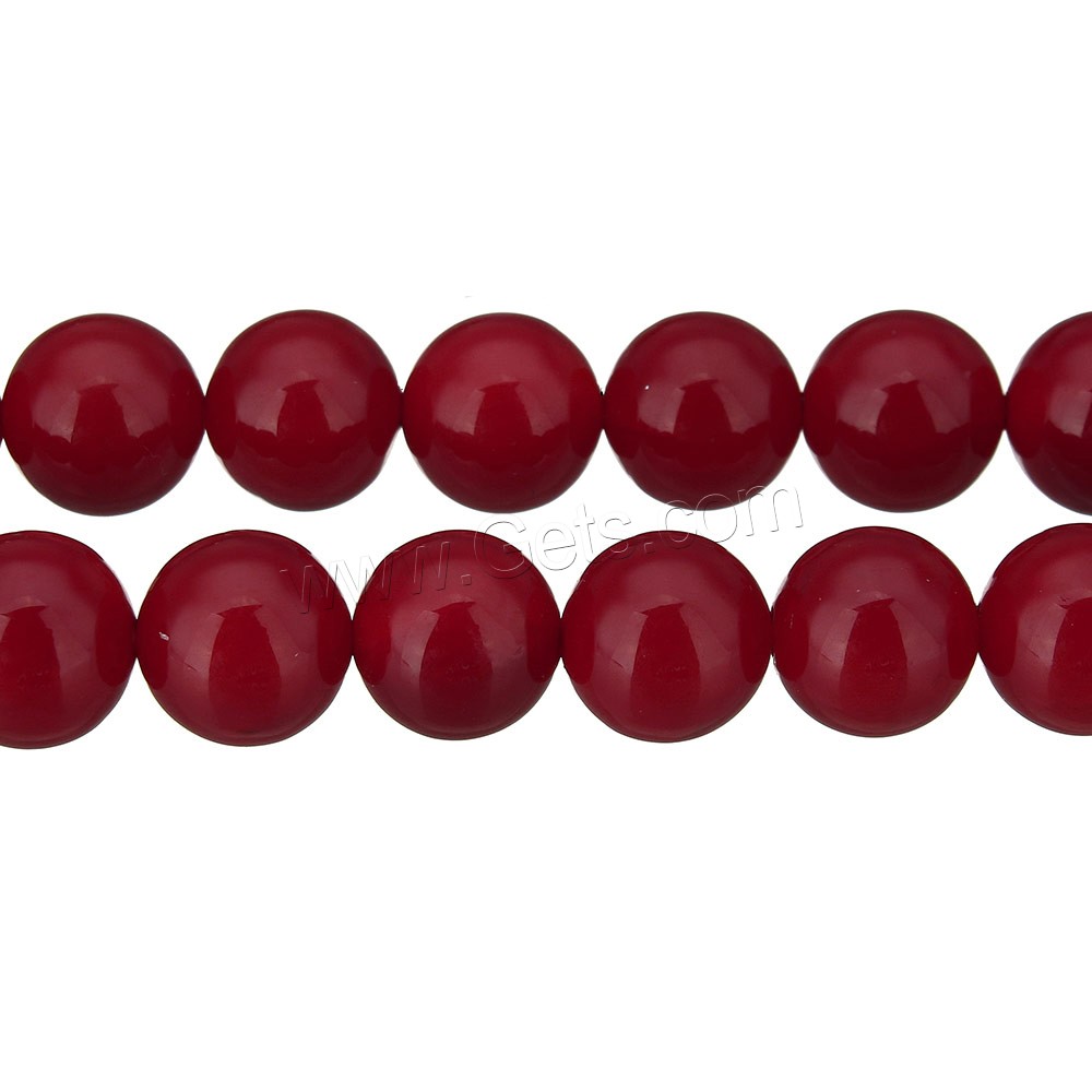South Sea Shell Beads, Round, different size for choice, red, Hole:Approx 0.1mm, Length:Approx 16 Inch, Sold By Strand