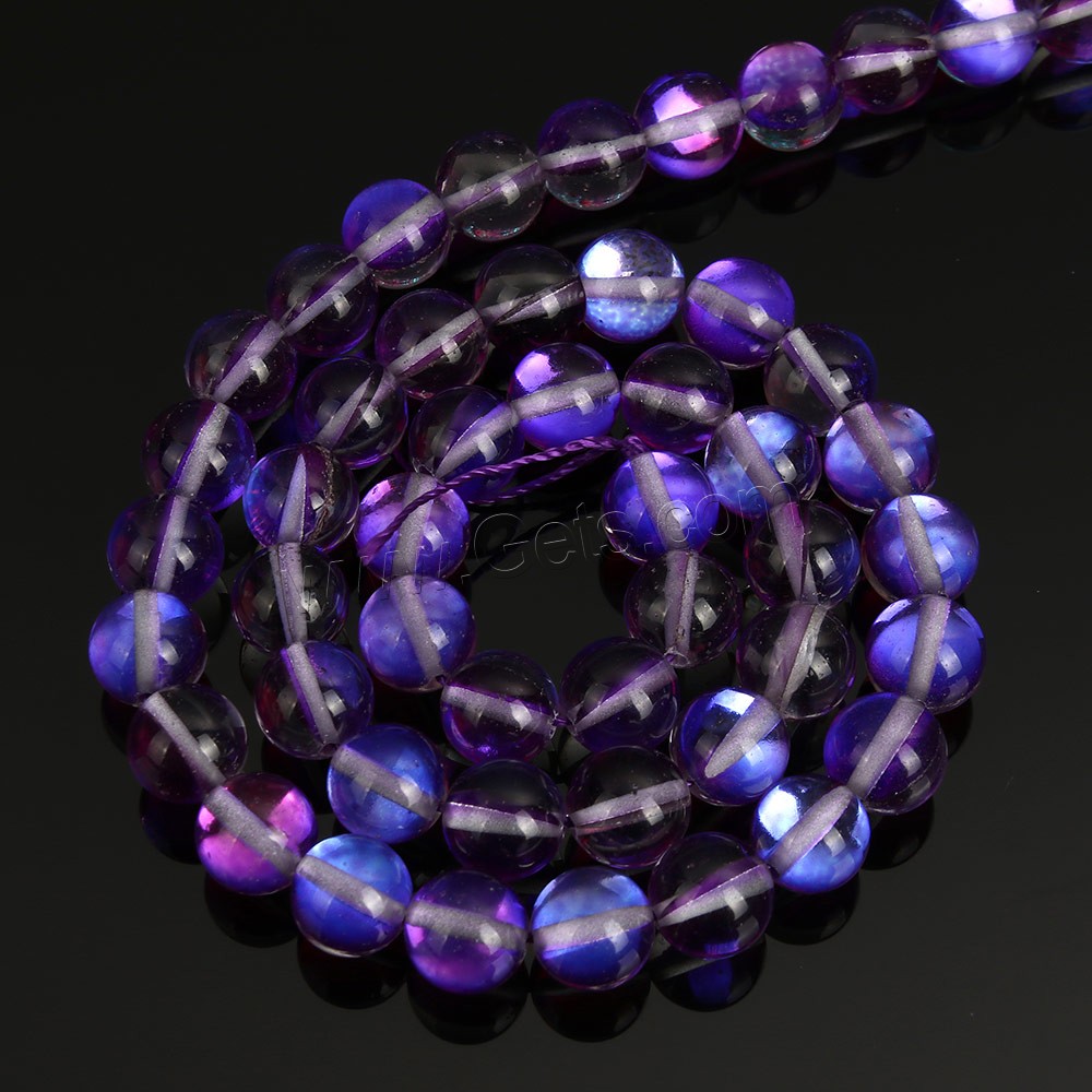 Glass Beads, Round, more colors for choice, Hole:Approx 1mm, Length:Approx 15.5 Inch, Sold By Strand