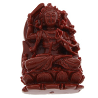 DIY Buddha Beads, Natural Coral, Guanyin, natural, Buddhist jewelry & carved, red Approx 1mm 