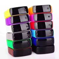 Силикон браслет для часов, регулируемый & LED, Много цветов для выбора длина:Приблизительно 9 дюймовый, продается PC